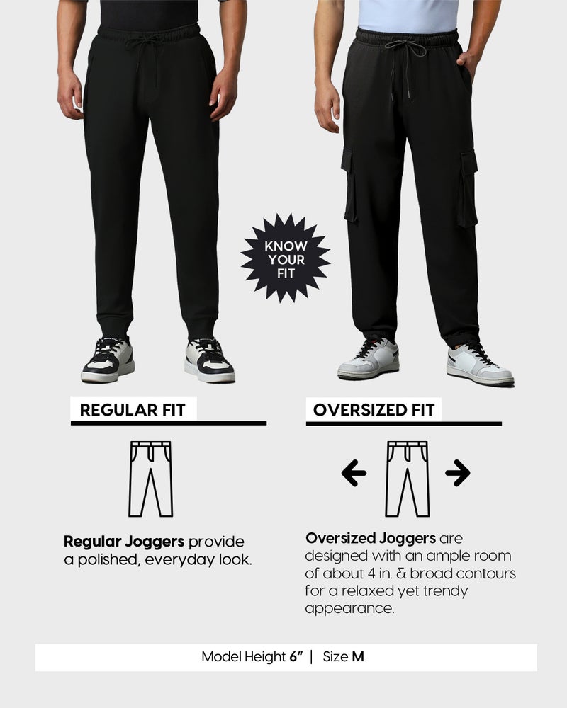 bewakoof Men's Grey Oversized Cargo Warm Joggers - Image 3